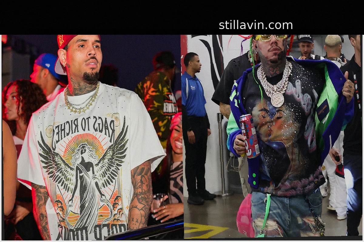 6ix9ine Шутит: «Держите Девушек Подальше» от Криса Брауна на Боксерском Вечере Адина Росса